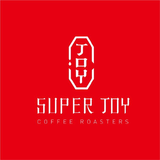 The previous Super Joy logo still features the signature red but the word “Joy” is vertical in an octagonal shape. The text below is boxy with varying weight to each line.