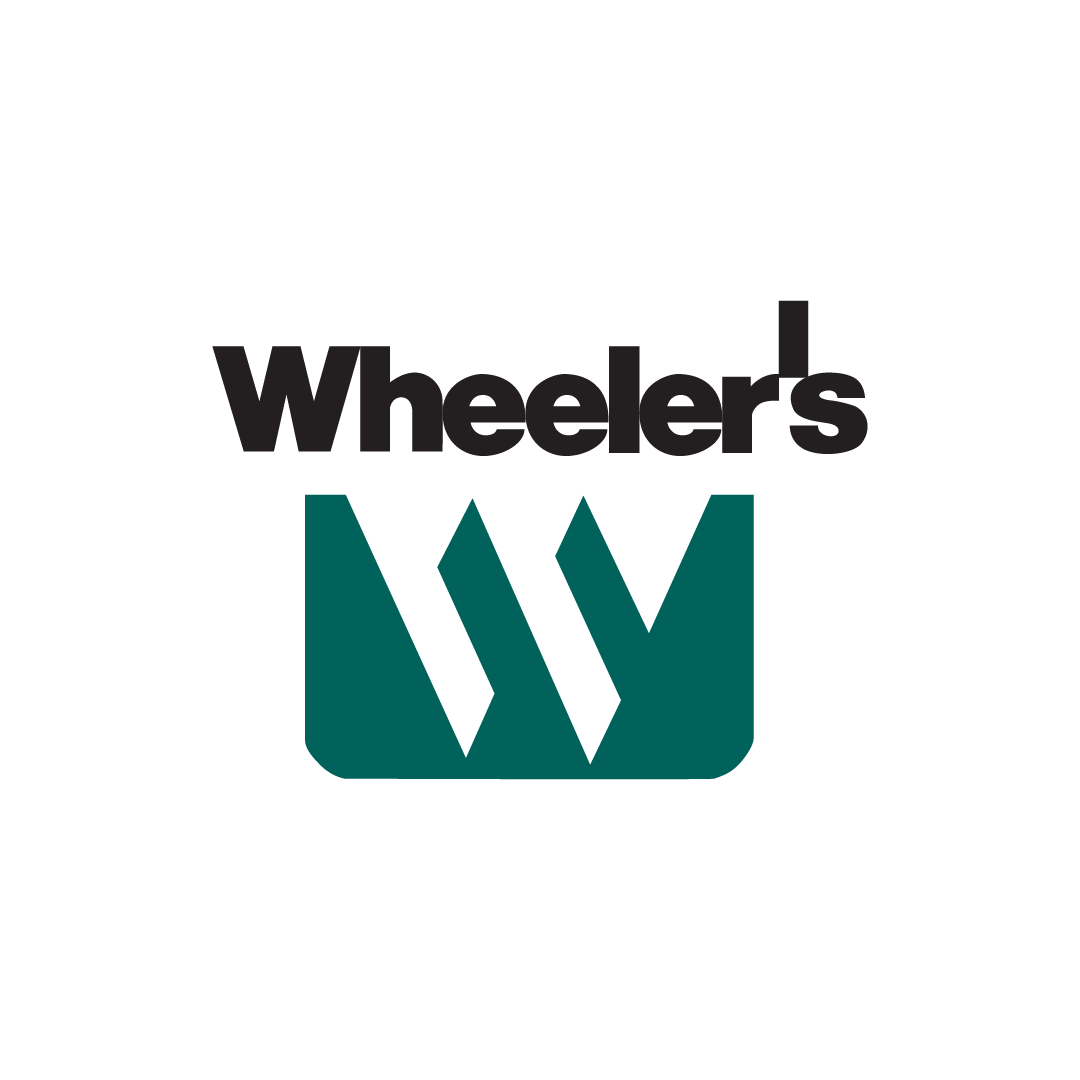 The old Wheelers logo had a distinctive sawblade mark. The letters crowded together making it blocky and hard to read.