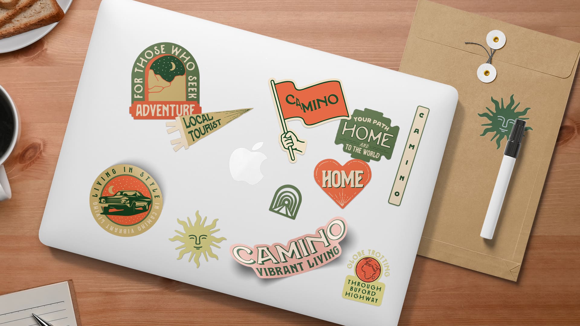 Laptop with stickers