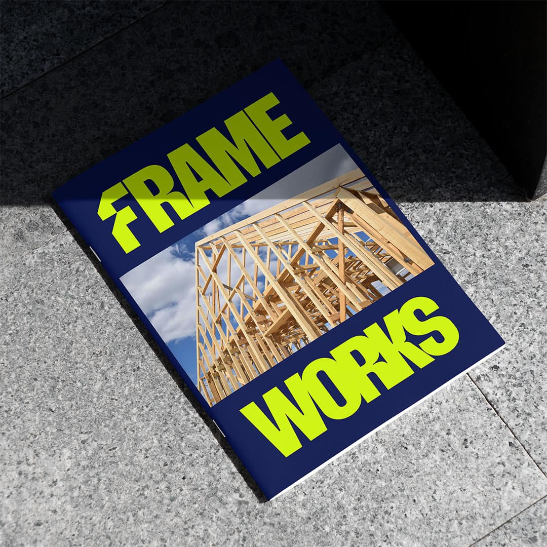 Frameworks rebranded sales team booklet