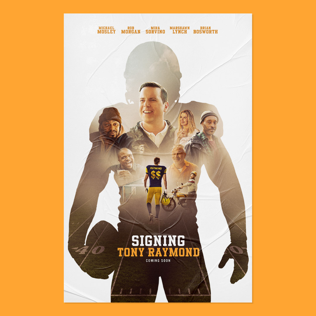 Signing Tony Raymond key art movie poster - art direction by Headword