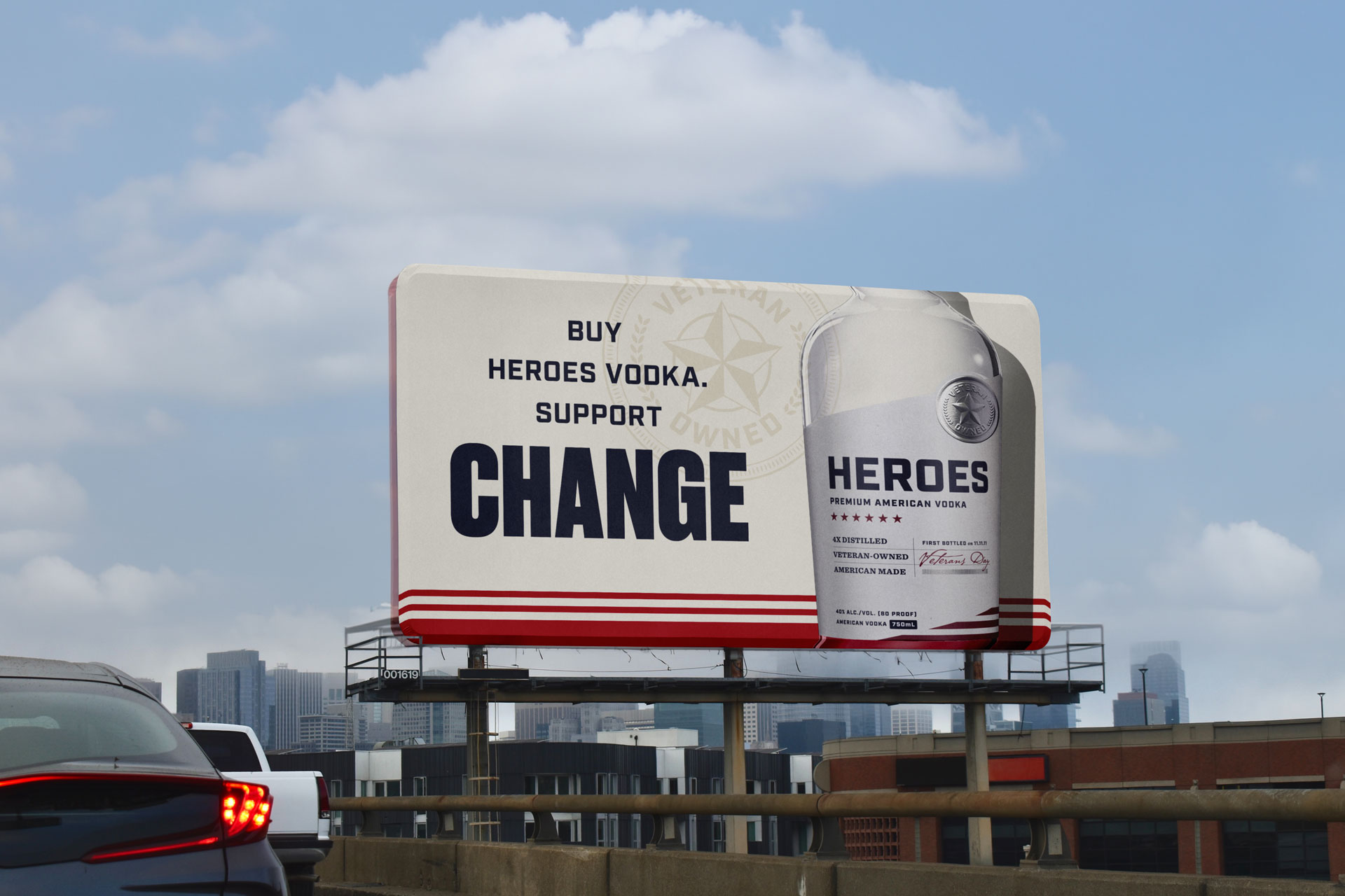 Heroes Vodka billboard in Nashville