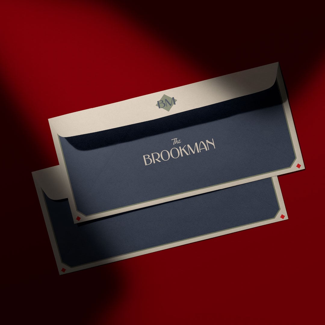 The Brookman branded envelopes